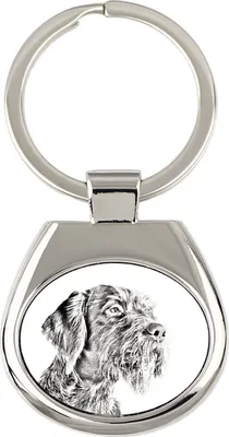 Zdjęcie produktu dla Wyżeł niemiecki szorstkowłosy, Drahthaar I - brelok do kluczy z psem, breloczek z nadrukiem, personalizowana przywieszka marki Art-Dog