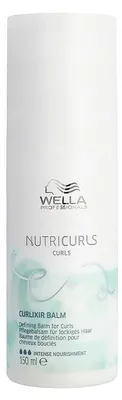 Produktbild von Wella Nutricurls Curls Curlixir, Haarbalsam, Lockiges Haar, 150 ml, Nährend, Flasche, AQUA/WATER/EAU, GLYCERIN, PVP, GUAR HYDROXYPROPYLTRIMONIUM CHLORIDE, CARTHAMUS TINCTORIUS...