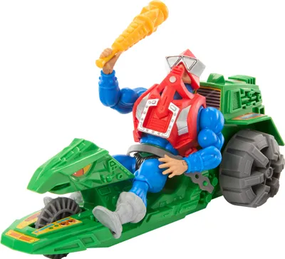 Produktbild von Mattel Masters of the Universe Origins Actionfigur mit Fahrzeug Mekaneck & Ground Ripper 14 cm MATTHKM62