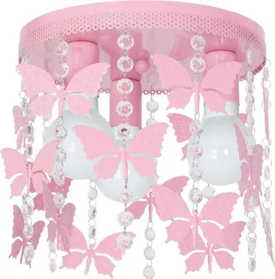 Produktbild von Elza Schmetterling Rosa Plafond Deckenleuchte - Mlp1165 Kinderzimmer Kinderleuchte