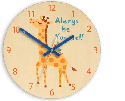 Produktbild von ModernClock, wanduhr, Silent Wanduhr, Wanduhr für Kinder Giraffe 30cm