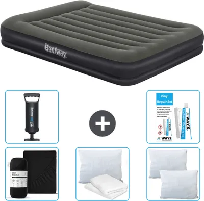 Produktbild von Bestway Luftmatratze – 2-Personen – 152 x 203 x 36 cm – Grün – im Lieferumfang enthalten Zubehör