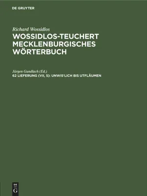 Produktbild von Unwis'lich bis utfläumen