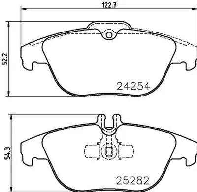 Produktbild von HELLA Bremsbeläge Satz Hinten Bremsklötze passend für MERCEDES-BENZ C-Klasse Limousine (W204) 8DB 355 016-281