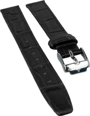Produktbild von Jacques Lemans | Uhrenarmband Leder 14mm schwarz Krokoprägung 40-2