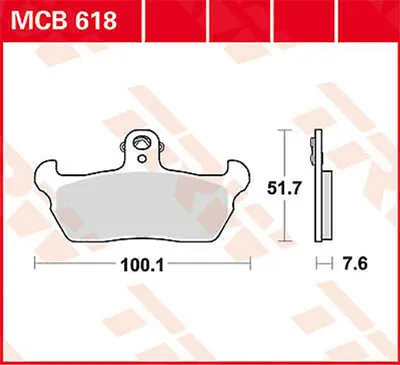 Image de TRW Bremsbelag Trw Organ. Mcb 618