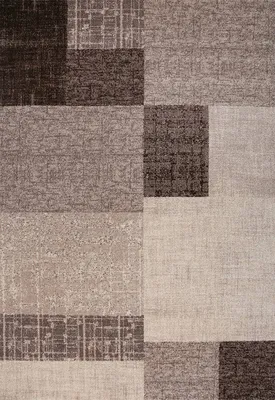 Image de Tapis de salon beige marron Tapis design Moderne Carreaux Facile d'entretien -VIMODA, Dimensions:200x290 cm
