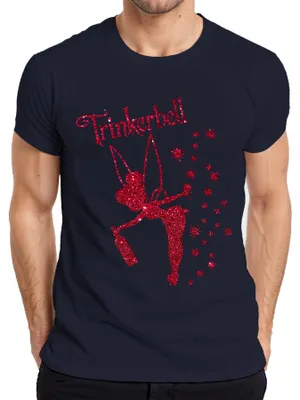 Produktbild von Trinkerbell Fee Wein Party Mädelsabend JGA Glitzer Pink Saufen Herren T-Shirt, Navy, XXL