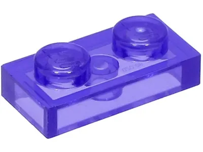 Produktbild von Lego® 250x 1x2 Platten 3023  -  Plate Trans - Lila - Trans-Purple
