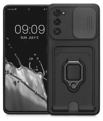 Produktbild von kwmobile Handyhülle kompatibel mit Samsung Galaxy S20 FE - Softcase mit Kameraschutz - Kartenfach - Schwarz