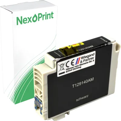 Produktbild von Druckerpatrone kompatibel zu Epson C13T129140 schwarz Stylus Office BX 625 FWD Epson BX 535 WD Epson BX 525 WD Epson BX 320 FW Epson BX 305 FW Plus