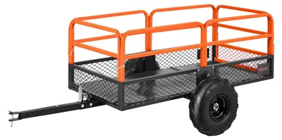 Immagine prodotto di VEVOR rimorchio ribaltabile, 725,75 kg, rimorchio ATV-UTV in acciaio per il traino posteriore, ribaltabile con parete posteriore rimovibile, rimorchio da giardino per il traino di tosaerba, trattori e rifiuti da giardino