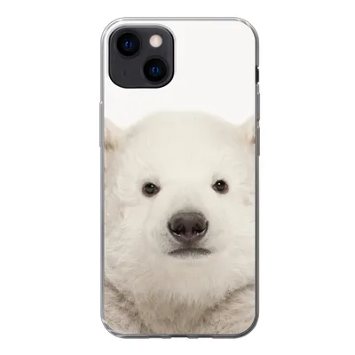 Produktbild von MuchoWow® Handyhülle Schutzhülle Hülle für iPhone 13 Eisbär - Tiere - Weiß - Kinder - Jungen - Mädchen Silikon Softcase Handy Hülle - Karteninhaber