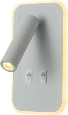 Produktbild von LED-Wandleuchte, Nachttisch-Leselampe mit Schalter, USB-Ladeanschluss, verstellbare Schlafzimmerbeleuchtung