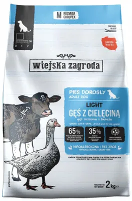 Immagine prodotto di WIEJSKA ZAGRODA, cibo secco per cani, con oca e vitello - 2 kg