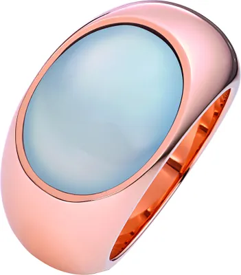 Produktbild von 011872G56 Ring mit blauen Chalcedon - rosè vergoldet XEN