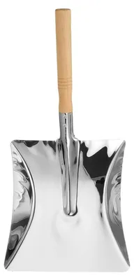 Produktbild von Edelstahl Kamin Ascheschaufel mit Holzgriff