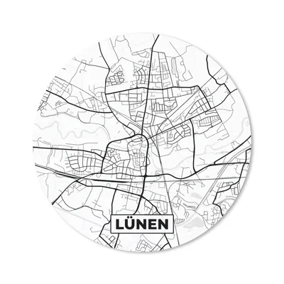 Produktbild von MuchoWow® Mauspad Mousepad Stadtplan - Karte - Lünen - Karte 30x30 cm - Mousepads - Maus Mat - Pad - Mausunterlage - Tischunterlage - Schreibtischmatten