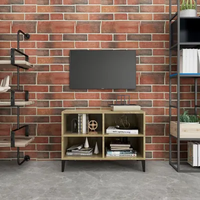 Produktbild von The Living Store TV-Schrank mit Metallbeinen Sonoma-Eiche 69,5x30x50cm