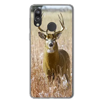 Produktbild von MuchoWow® Handyhülle Schutzhülle Hülle für Huawei P20 Lite (2020) Hirsche - Gras - Herbst - Tiere - Natur - Geweih Silikon Softcase Handy Hülle - Kartenhalter
