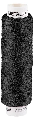 100m / 1 Spule Metallgarn Nähgarn metallic Faden Effekt Applikation schwarz