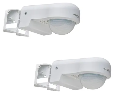 Bewegungsmelder-Set 2 Stück, 240°, 10 m, IP65, weiß