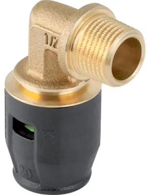 Produktbild von Geberit PushFit Übergangswinkel 90Gr mit AG Ms d16-R1/2