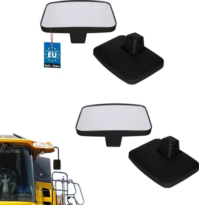 Immagine prodotto di KOTARBAU® Set di 2 specchi universali per trattore Specchio esterno 293 x 219 mm Specchio per camion Specchio retrovisore per trattore Specchio per camper Specchio telescopico Specchio per auto Rimorchio