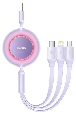 Obrázok produktu pre Baseus CAMJ010105, USB A, USB C/Micro-USB B/Lightning, USB 2.0, 0,48 Gbit/s, Fialová