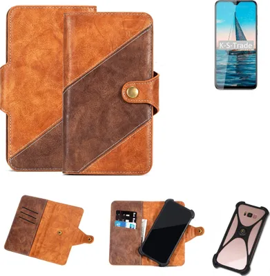 Produktbild von K-S-Trade Handyhülle Schutzhülle Bookstyle Case Wallet-Case kompatibel mit Cubot R15 Pro Cover Klapphülle Kantenschutz Smartphone dunkelbraun braun