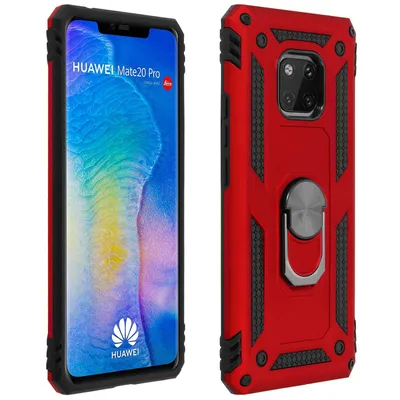 Produktbild von Avizar, Schutzhülle mit Ring-Halterung für Huawei Mate 20 Pro, Rot