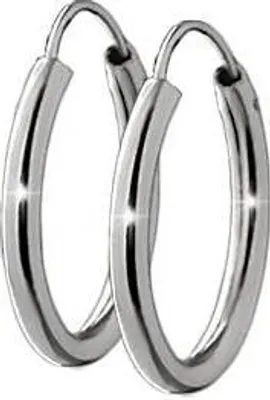 Produktbild von Paar 925 Sterling Silber Creole Ohrringe Ohrschmuck Ohrhänger Rhodiniert 20mm 7418