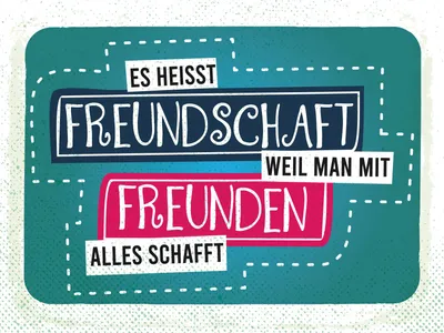 Produktbild von vianmo Blechschild 30x40 cm Freundschaft weil man mit Freunden alles schafft