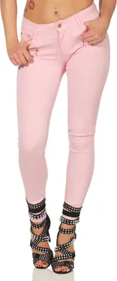 Produktbild von Treggings Jeggings Hüfthose Stretch Slimfit mit Taschen Hose; Rosa S