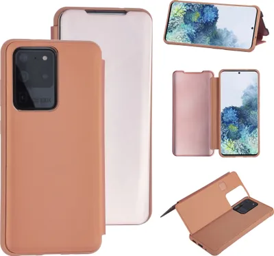 Zdjęcie produktu dla Etui typu „book” Uniq do telefonu Samsung Galaxy S20 Ultra w kolorze różowego złota – z twardego tworzywa sztucznego