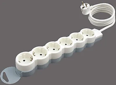 Produktbild von Mehrfachstecker Wand oder Tischsteckdose 3-fach,4 ,6-fach mit oder ohne Kabel