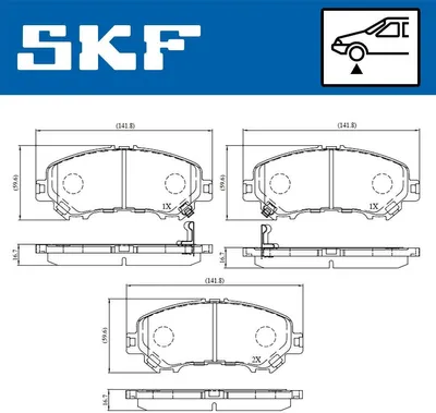 Image de plaquettes de frein NISSAN/RENAULT QASHQAI/X-TRAIL/KADJAR/KOLEOS