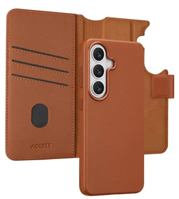 Productafbeelding van Accezz Leather Bookcase 2-in-1 met MagSafe voor de Samsung Galaxy S26 - Sienna Brown