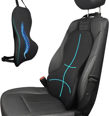 Produktbild von Rückenkissen Rückenstütze Büro Autositz Lendenkissen Lordosenstütze Memory Foam