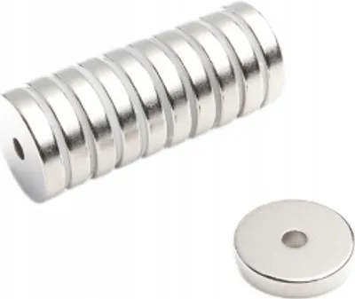 Obrázok produktu pre Neodymový krúžkový magnet MP 25x5x5 N38 sada 10 kusov
