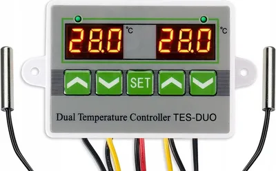 Produktbild von Digital Dual Temperaturregler zwei Relaisausgängen Thermostat 12V DC