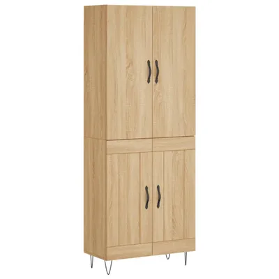 Zdjęcie produktu dla Witrynka, dąb sonoma, 69,5x34x180 cm, materiał drewnopochodny