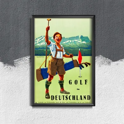 Produktbild von Poster - Canvas - Leinwand - 42 cm x 59,4 cm - Deutschland Golf
