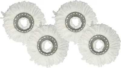 Produktbild von vhbw 4x Wischbezug kompatibel mit Leifheit Clean Twist Mop Ergo, Clean Twist Disc Mop, Clean Twist Mop Wischmopp - Ersatzkopf, Mikrofaser Weiß