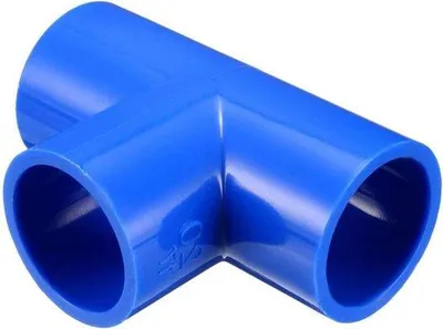 Immagine prodotto di Raccordi a T in PVC da 20 mm, blu, set da 10 pezzi per tubazioni idriche da giardino