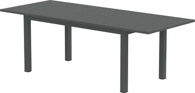 Immagine prodotto di Tavolo da giardino allungabile in alluminio 160/220x90 cm tavolo da balcone resistente alle intemperie, tavolo da buffet antiscivolo tavolo da campeggio per 6-8 persone, tavolo da pranzo da esterno per giardino, patio balcone grigio Aosom