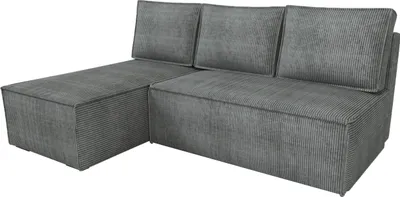 Produktbild von BroMARKT Ecksofa mit Schlaffunktion Hector Grau Cord Links