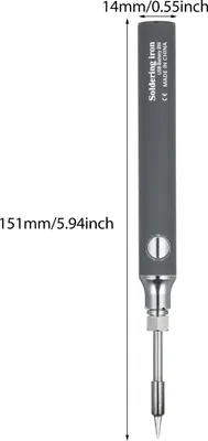 Imagen del producto de Kit de soldador inalámbrico, mini soldador portátil recargable por USB, lápiz de soldadura de bajo voltaje (5V), kit de herramienta de soldadura con 3 ajustes de temperatura para proyectos de soldadura pequeños, reparación de electrodomésticos y proyectos de bricolaje