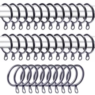 Produktbild von Metallische Vorhangringe für Vorhänge - 30 mm Innendurchmesser, 40 Pack
