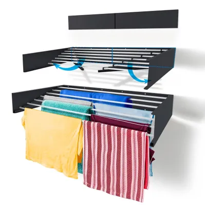 Image de Sèche-linge mural pliable, pour intérieur et extérieur